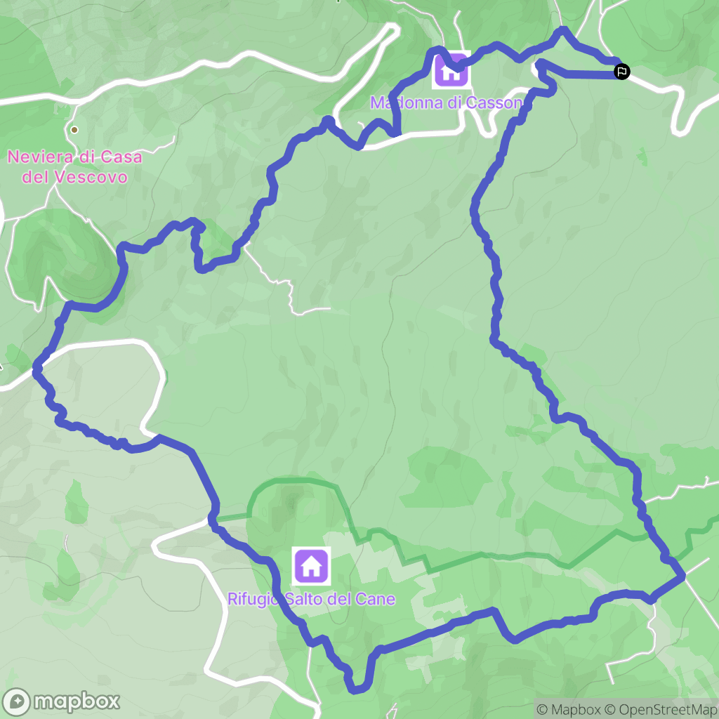  : carte du parcours de randonnée - Italy