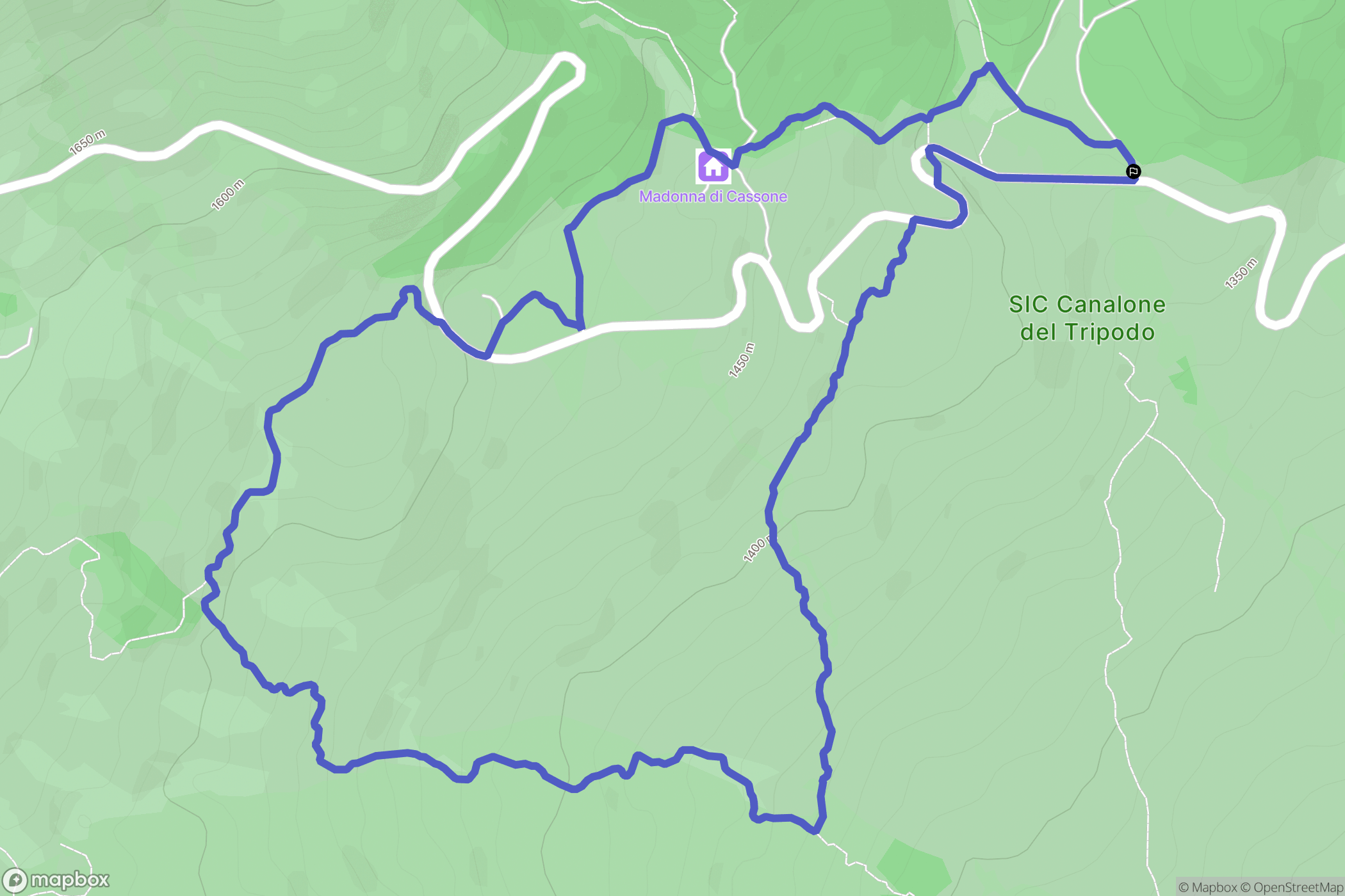  : carte du parcours de randonnée - Italy