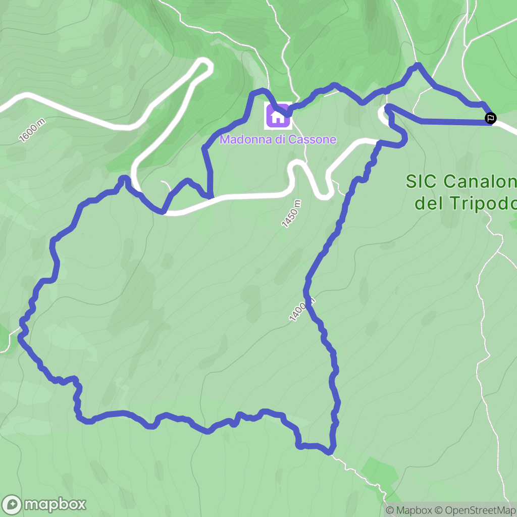  : carte du parcours de randonnée - Italy