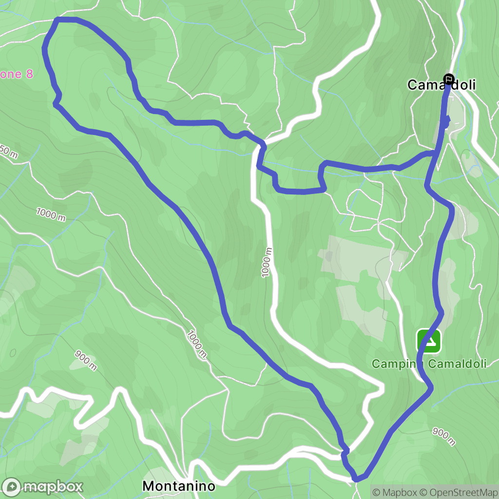 Camaldoli : carte du parcours de randonnée - Italy