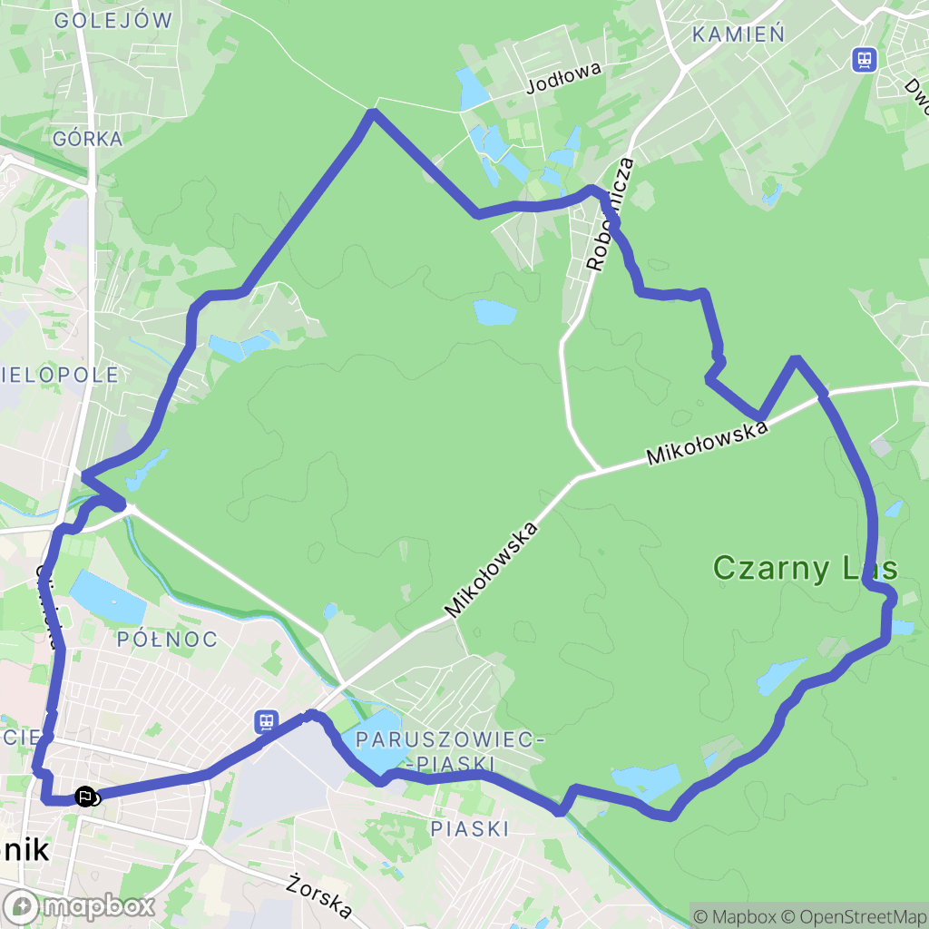 Rybnik: mapa trasy - Poland