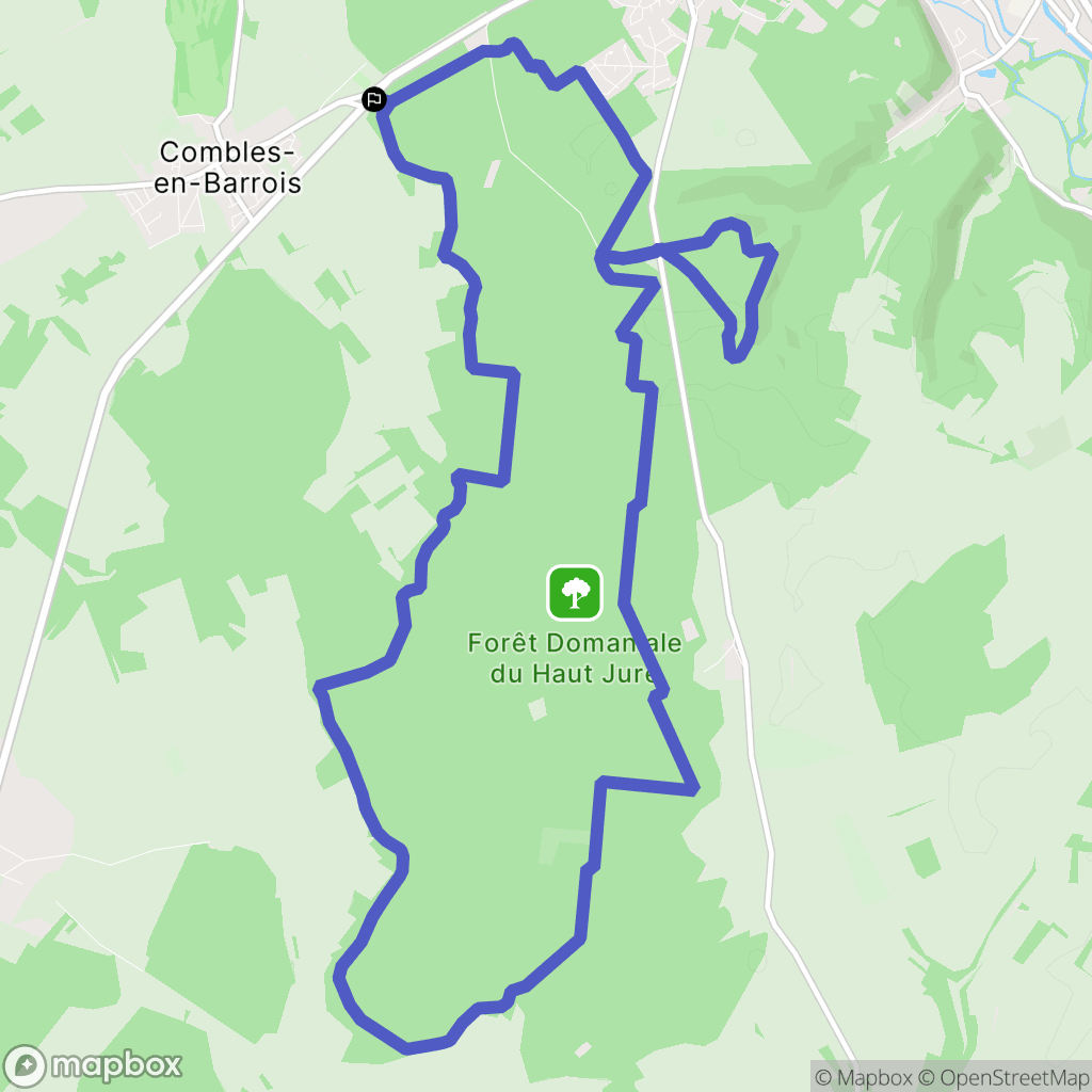 Combles-en-Barrois : carte du parcours de randonnée - France