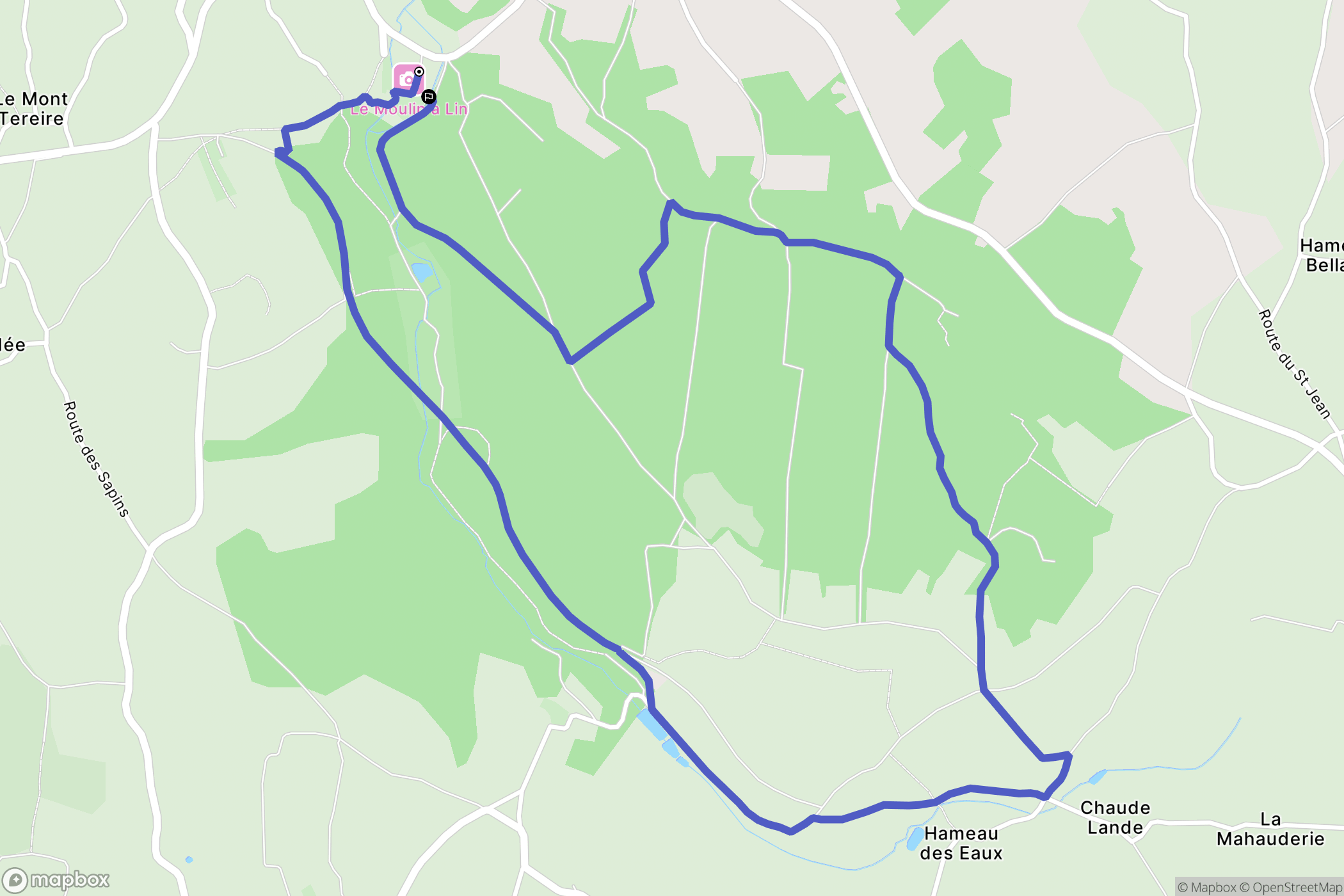 Fermanville : carte du parcours de randonnée - France