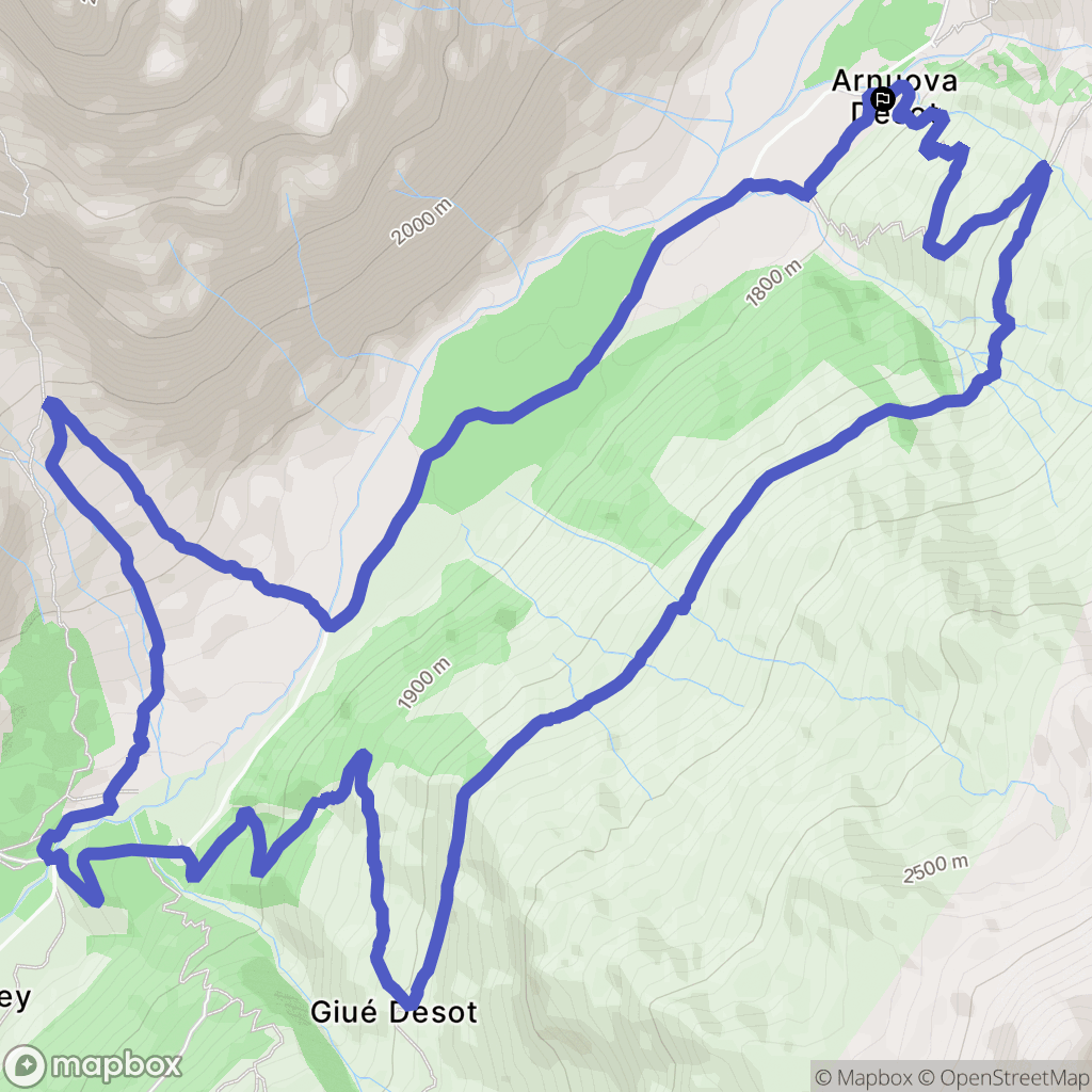 : carte du parcours de randonnée - Italy