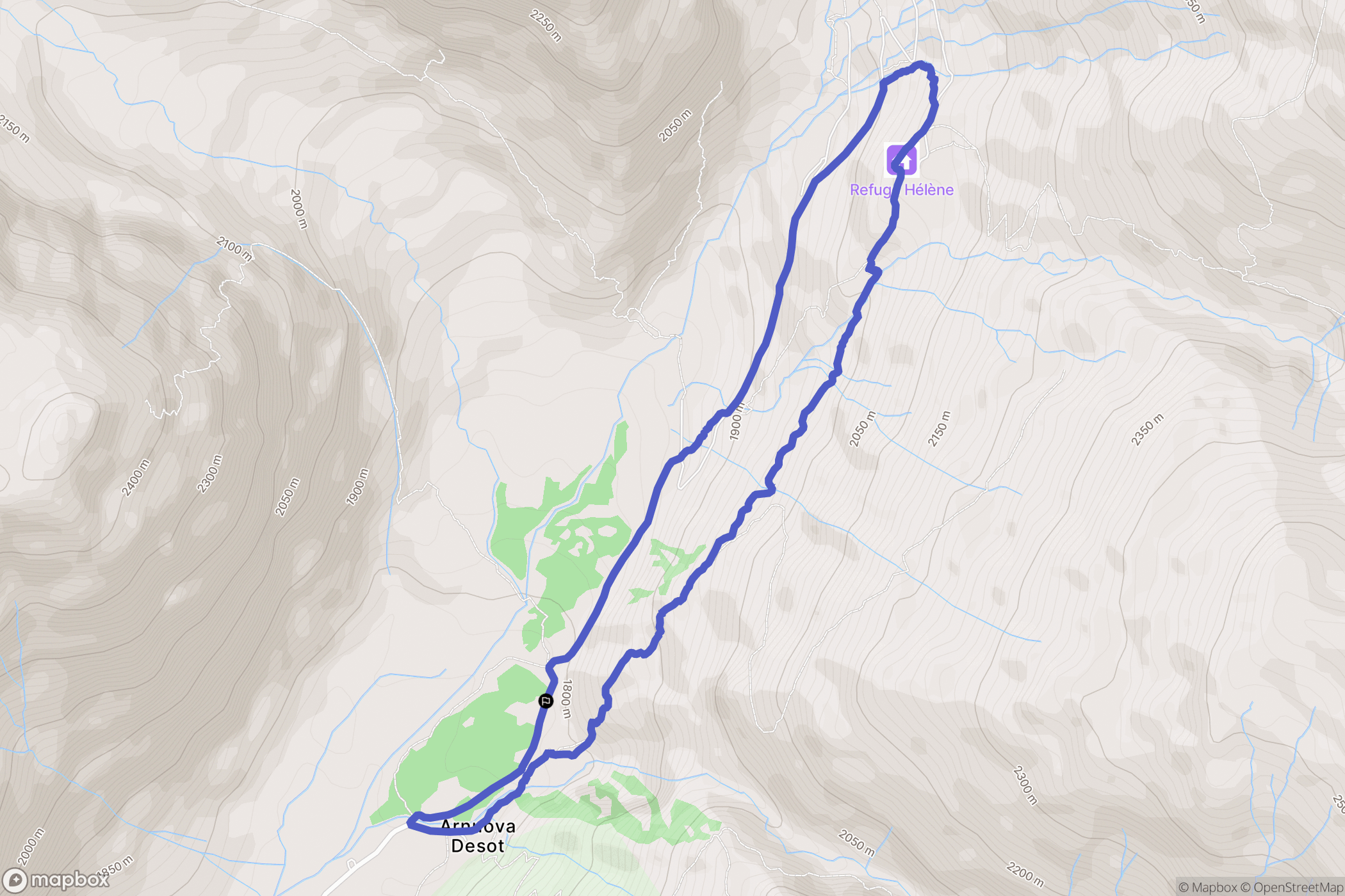  : carte du parcours de randonnée - Italy