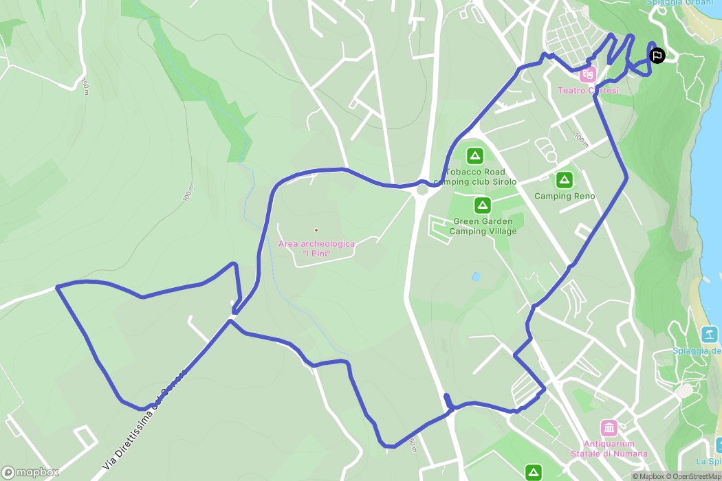  : carte du parcours de randonnée - Italy