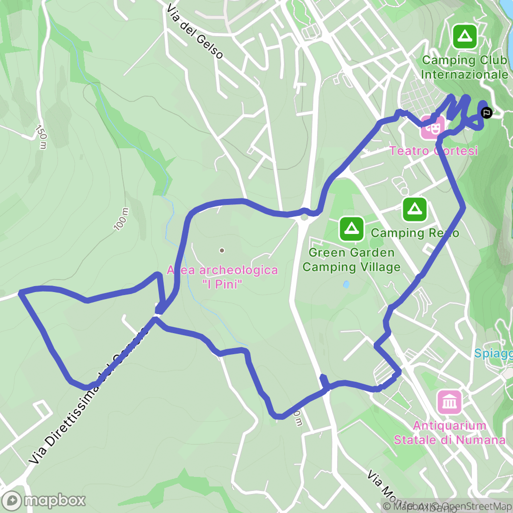  : carte du parcours de randonnée - Italy