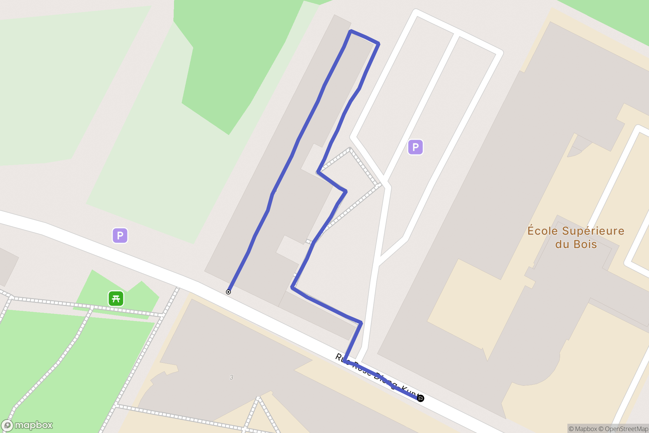 Nantes : carte du parcours de randonnée - France