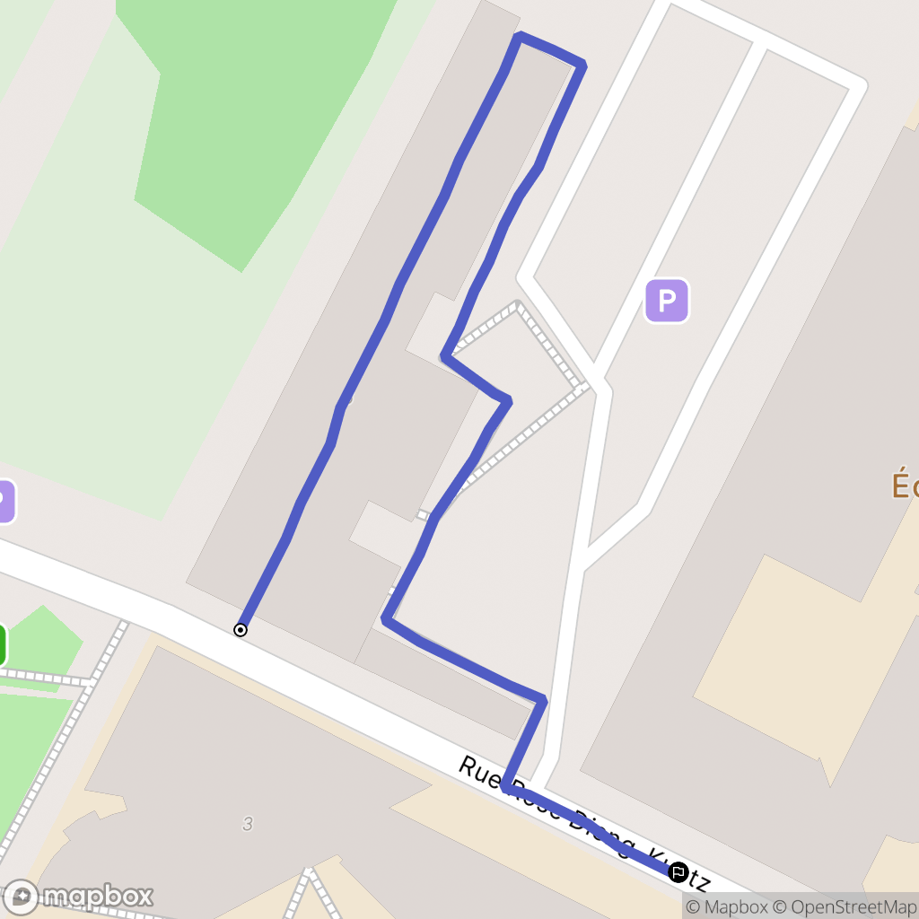 Nantes : carte du parcours de randonnée - France