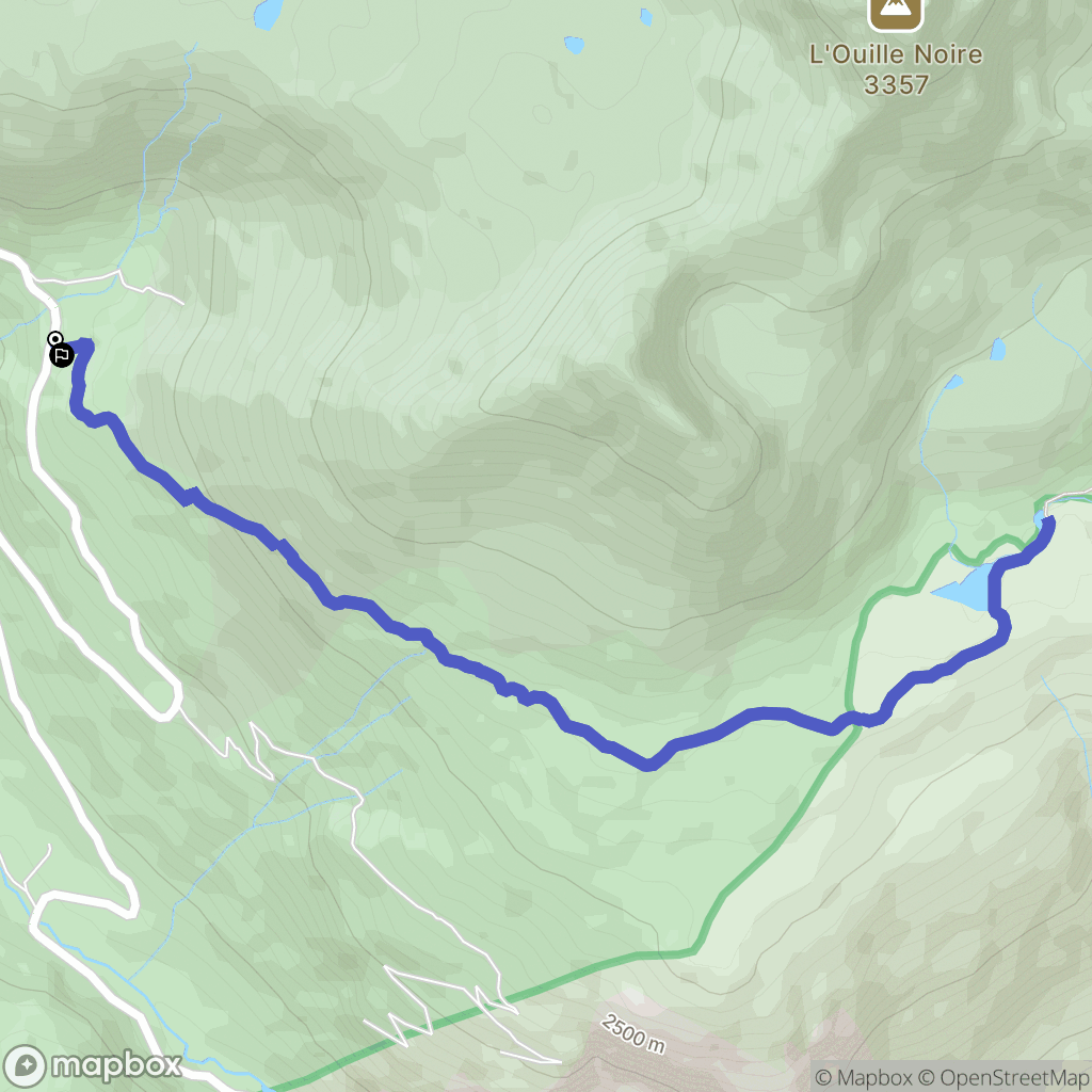 Bonneval-sur-Arc : carte du parcours de randonnée - France