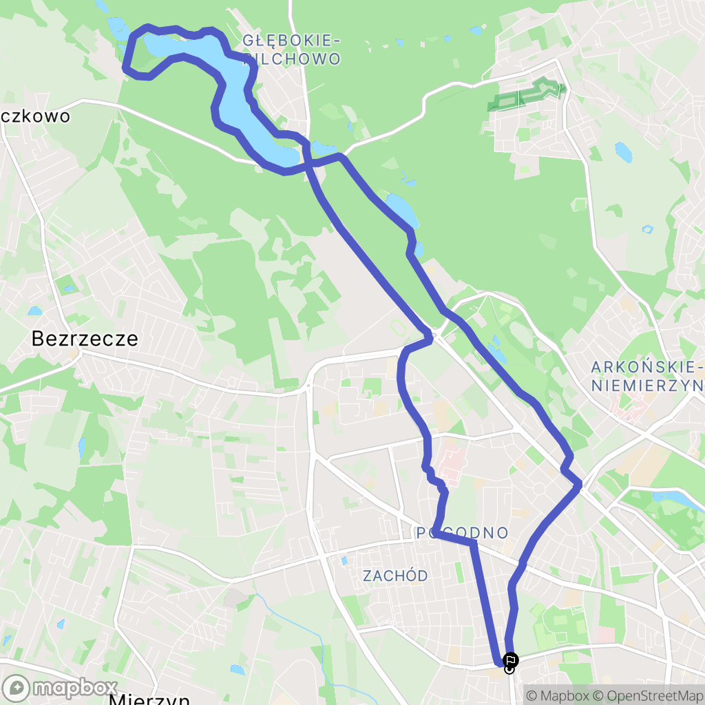 Szczecin: mapa trasy - Poland