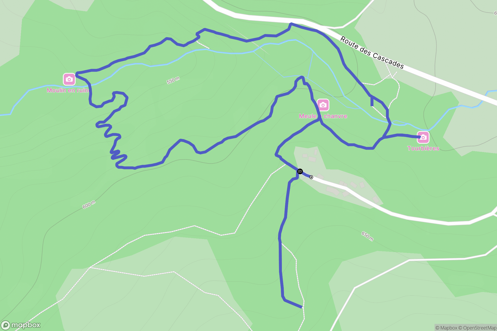 Saint-Pardoux-Morterolles : carte du parcours de randonnée - France