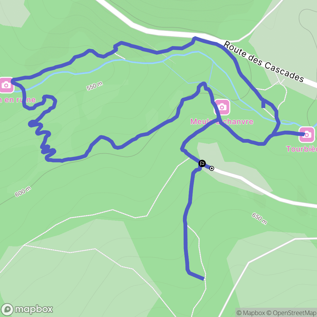 Saint-Pardoux-Morterolles : carte du parcours de randonnée - France
