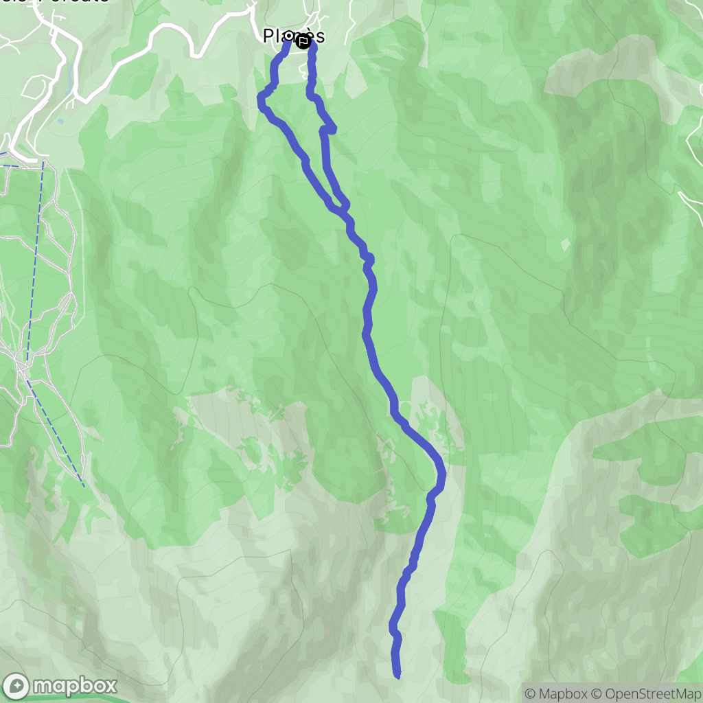 Planès : carte du parcours de randonnée - France