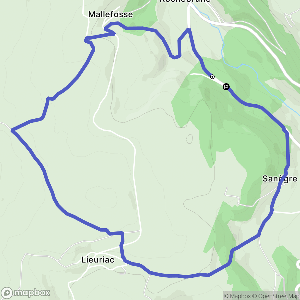 Neuvéglise-sur-Truyère : carte du parcours de randonnée - France