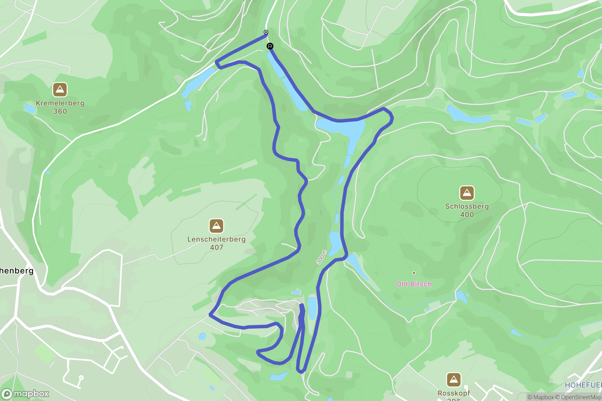Lambach : carte du parcours de randonnée - France