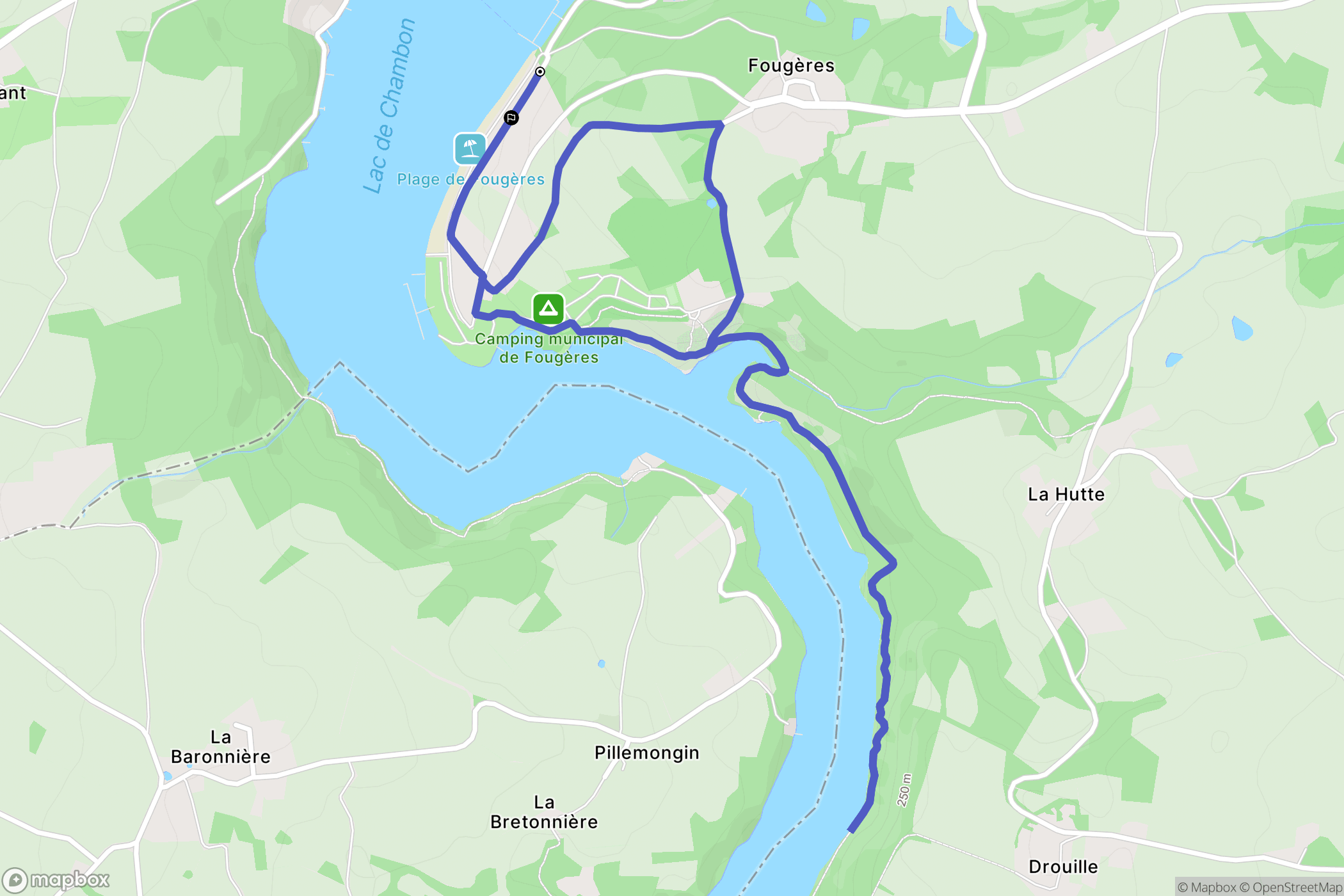 Saint-Plantaire : carte du parcours de randonnée - France