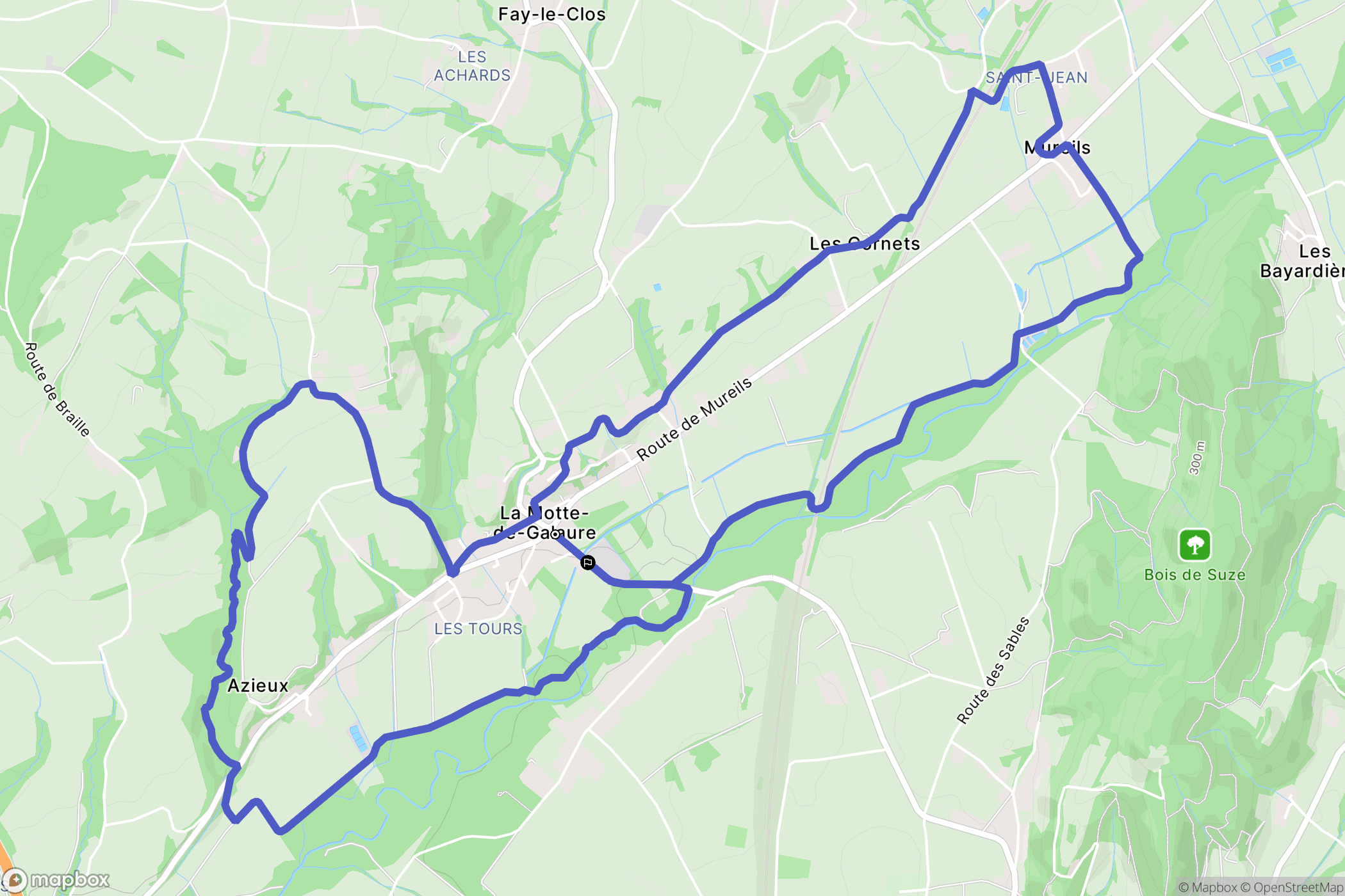 Saint-Jean-de-Galaure : carte du parcours de randonnée - France