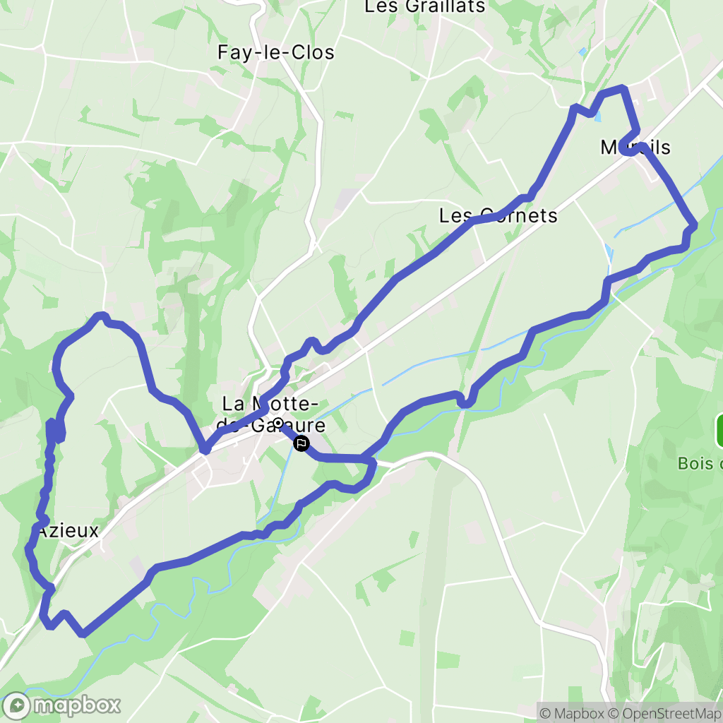 Saint-Jean-de-Galaure : carte du parcours de randonnée - France