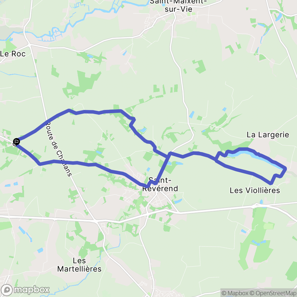 Le Fenouiller : carte du parcours de randonnée - France