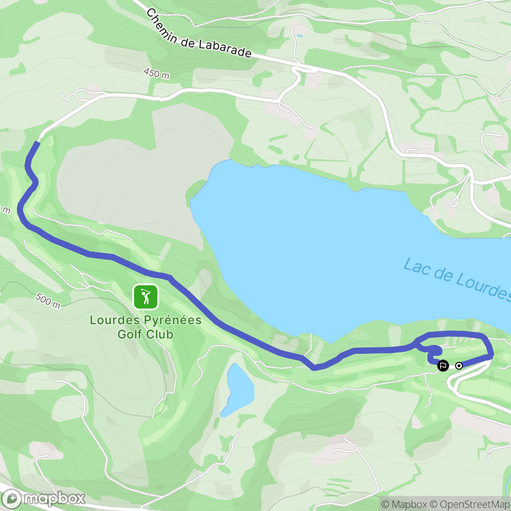 Lourdes : carte du parcours de randonnée - France