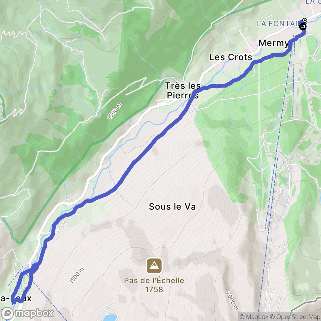Châtel : carte du parcours de randonnée - France