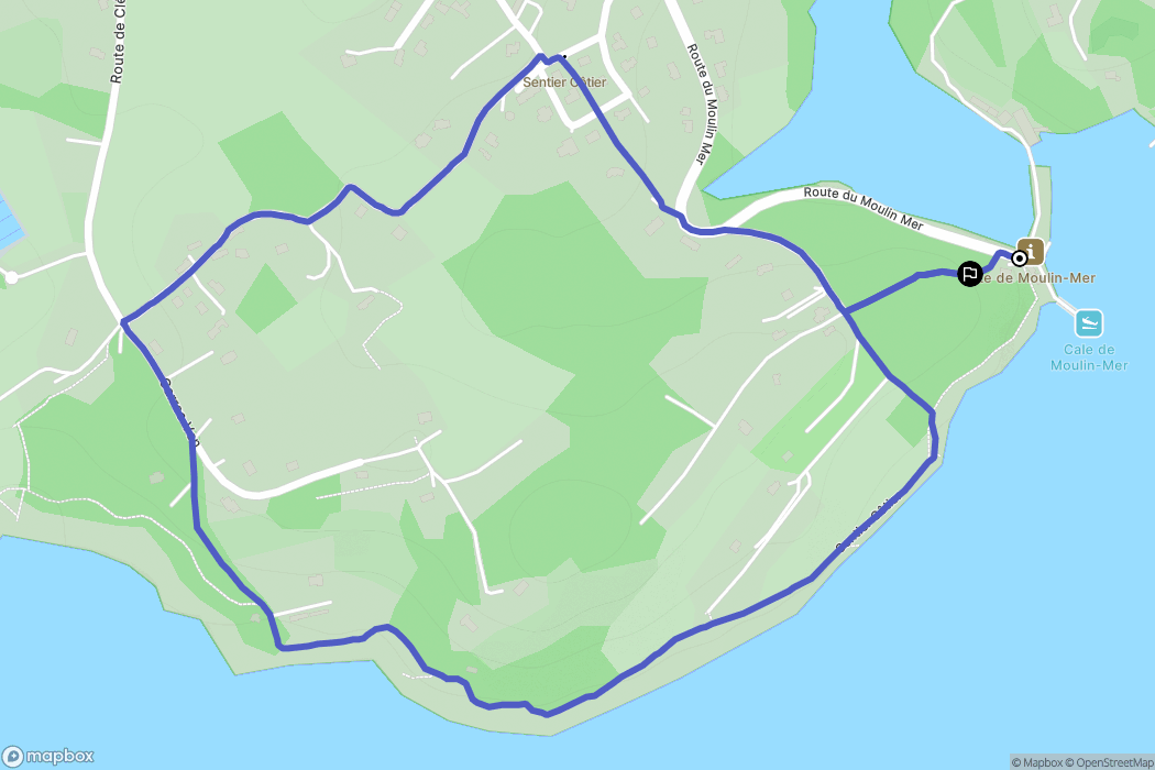 Logonna-Daoulas : carte du parcours de randonnée - France