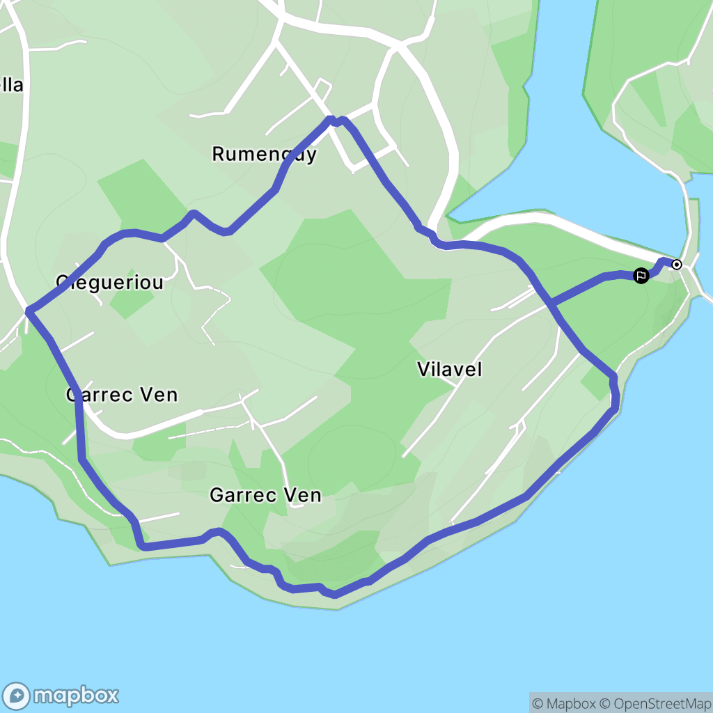 Logonna-Daoulas : carte du parcours de randonnée - France