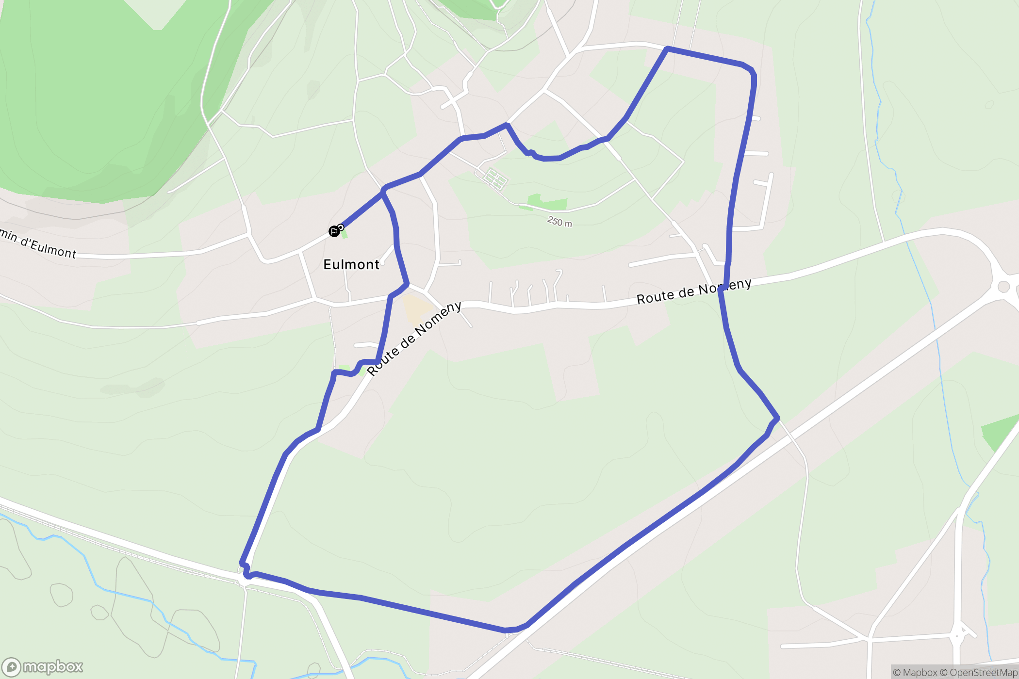 Eulmont : carte du parcours de randonnée - France