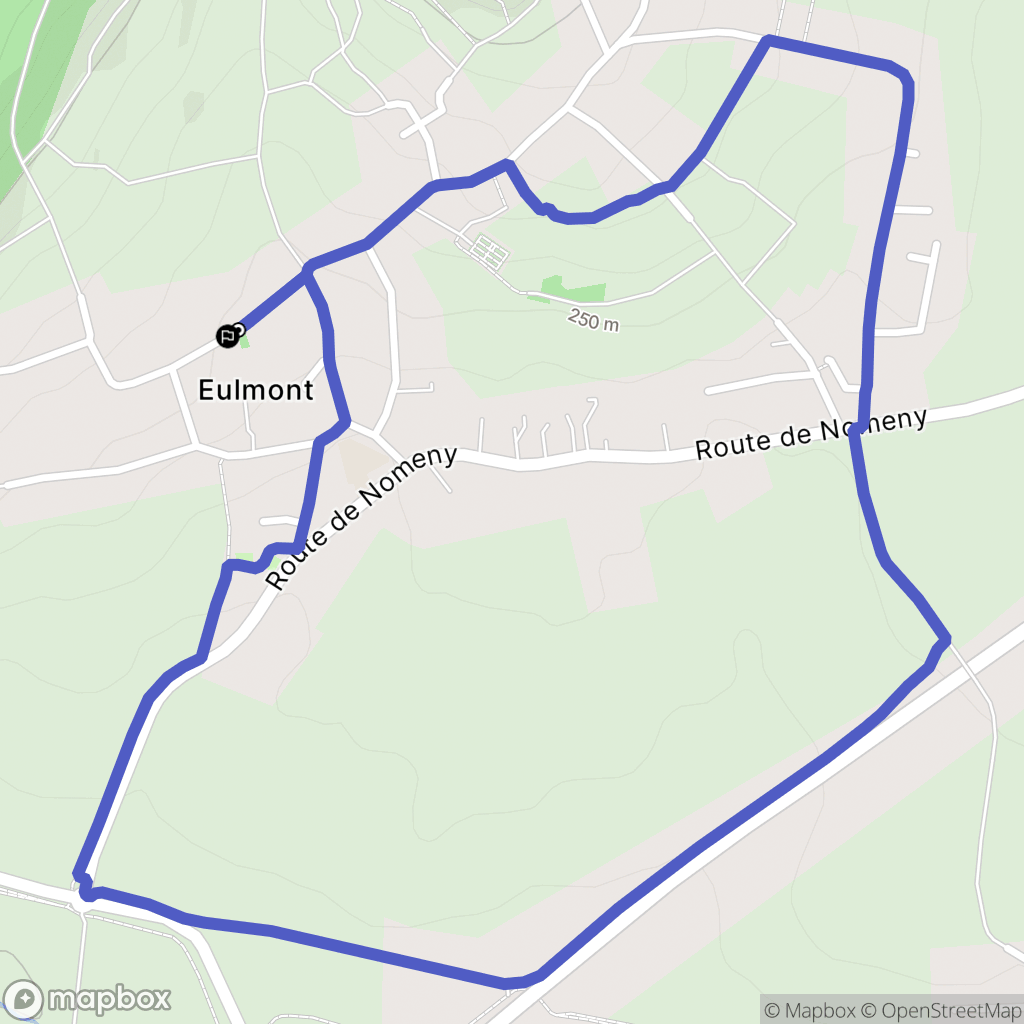 Eulmont : carte du parcours de randonnée - France