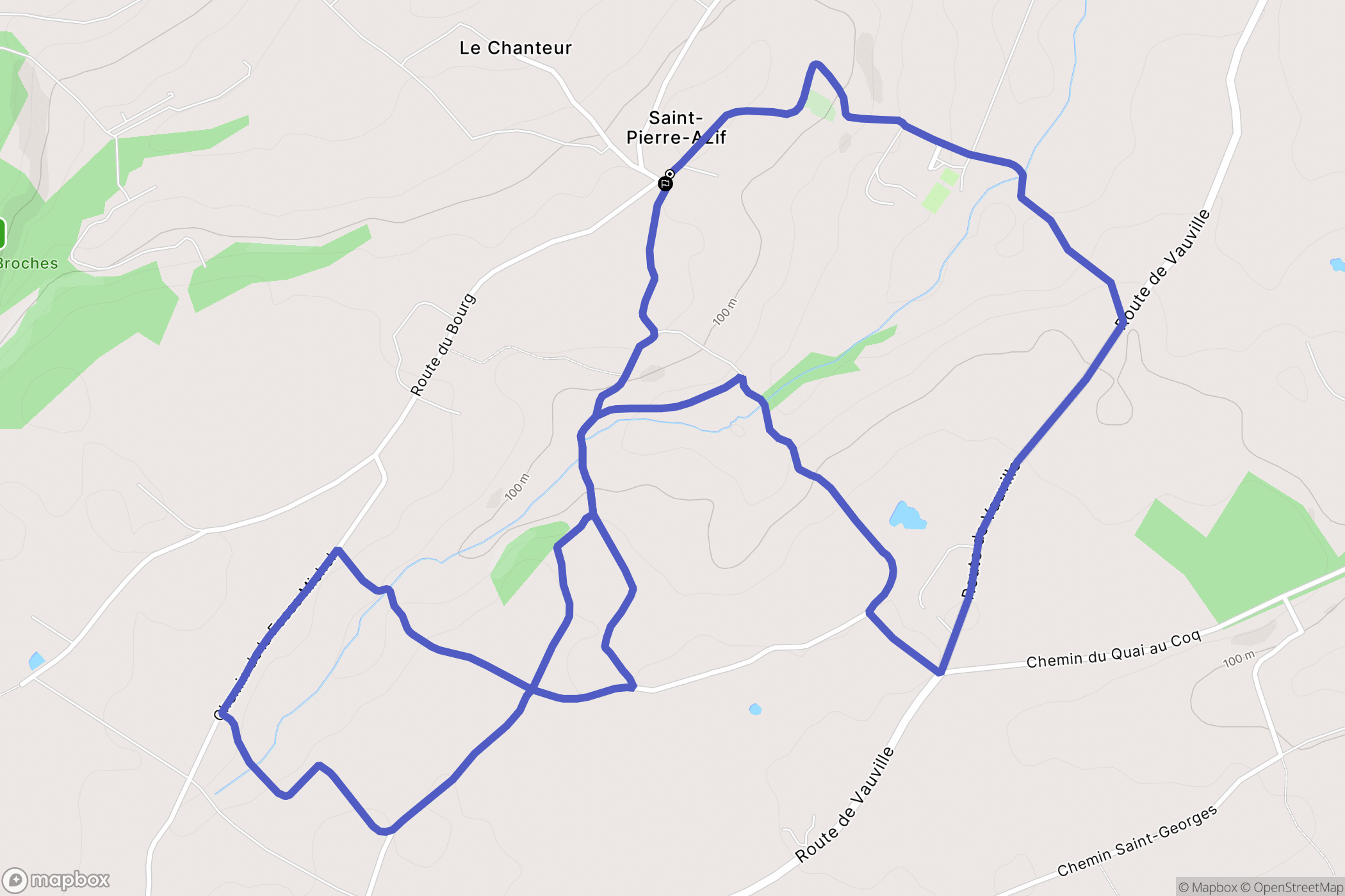 Saint-Pierre-Azif : carte du parcours de randonnée - France