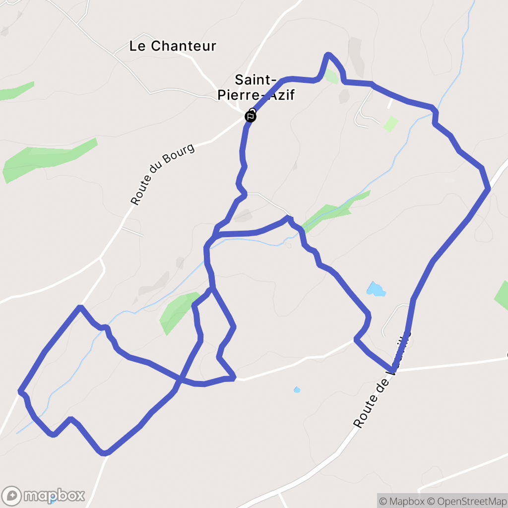 Saint-Pierre-Azif : carte du parcours de randonnée - France