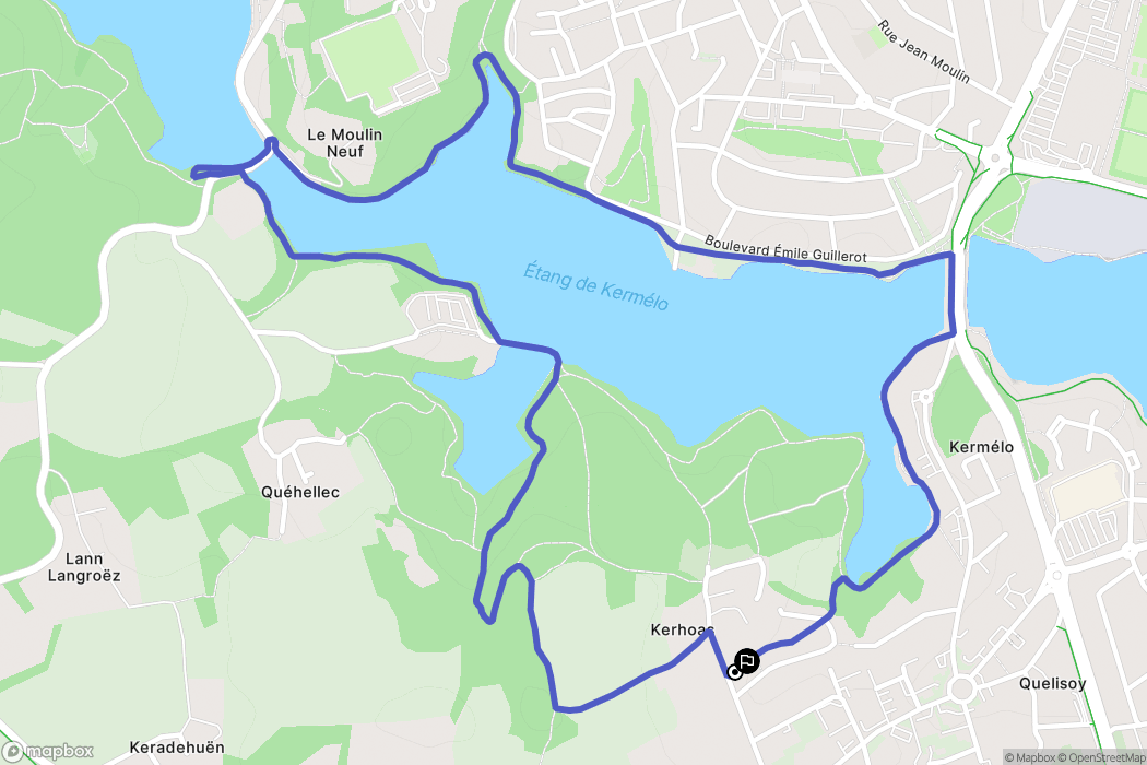 Larmor-Plage : carte du parcours de randonnée - France