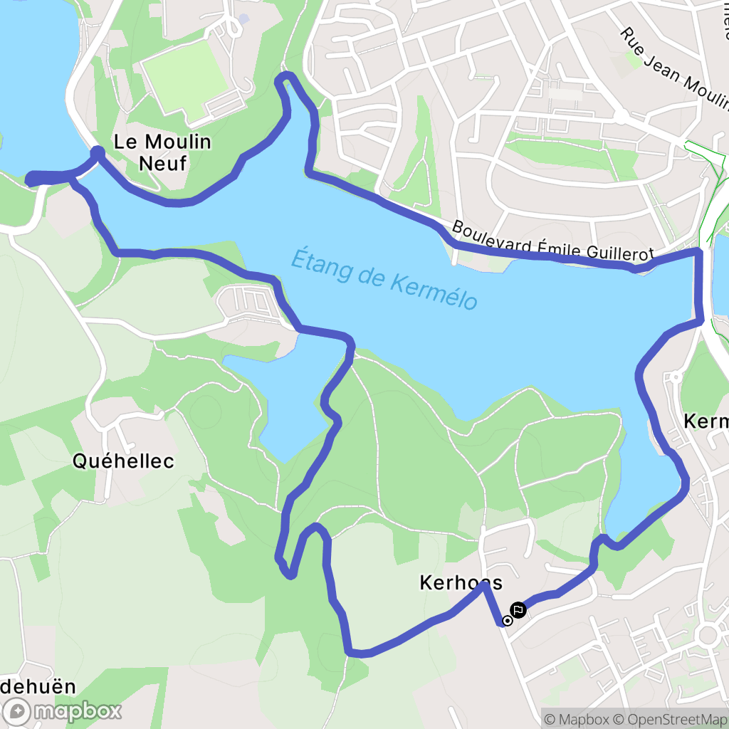 Larmor-Plage : carte du parcours de randonnée - France