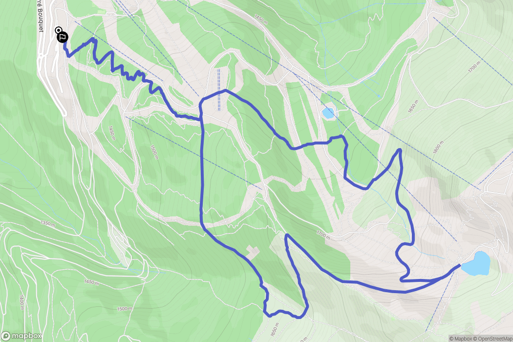 Les Adrets : carte du parcours de randonnée - France