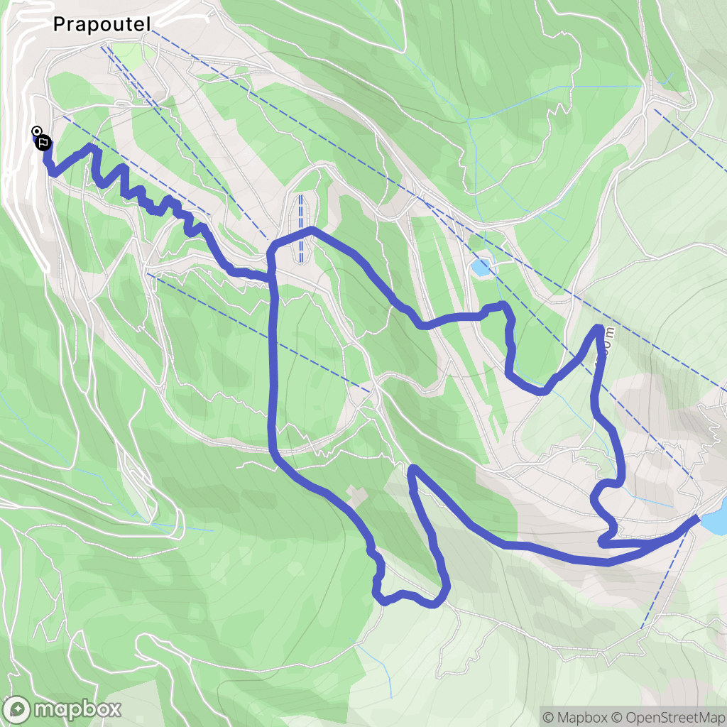 Les Adrets : carte du parcours de randonnée - France