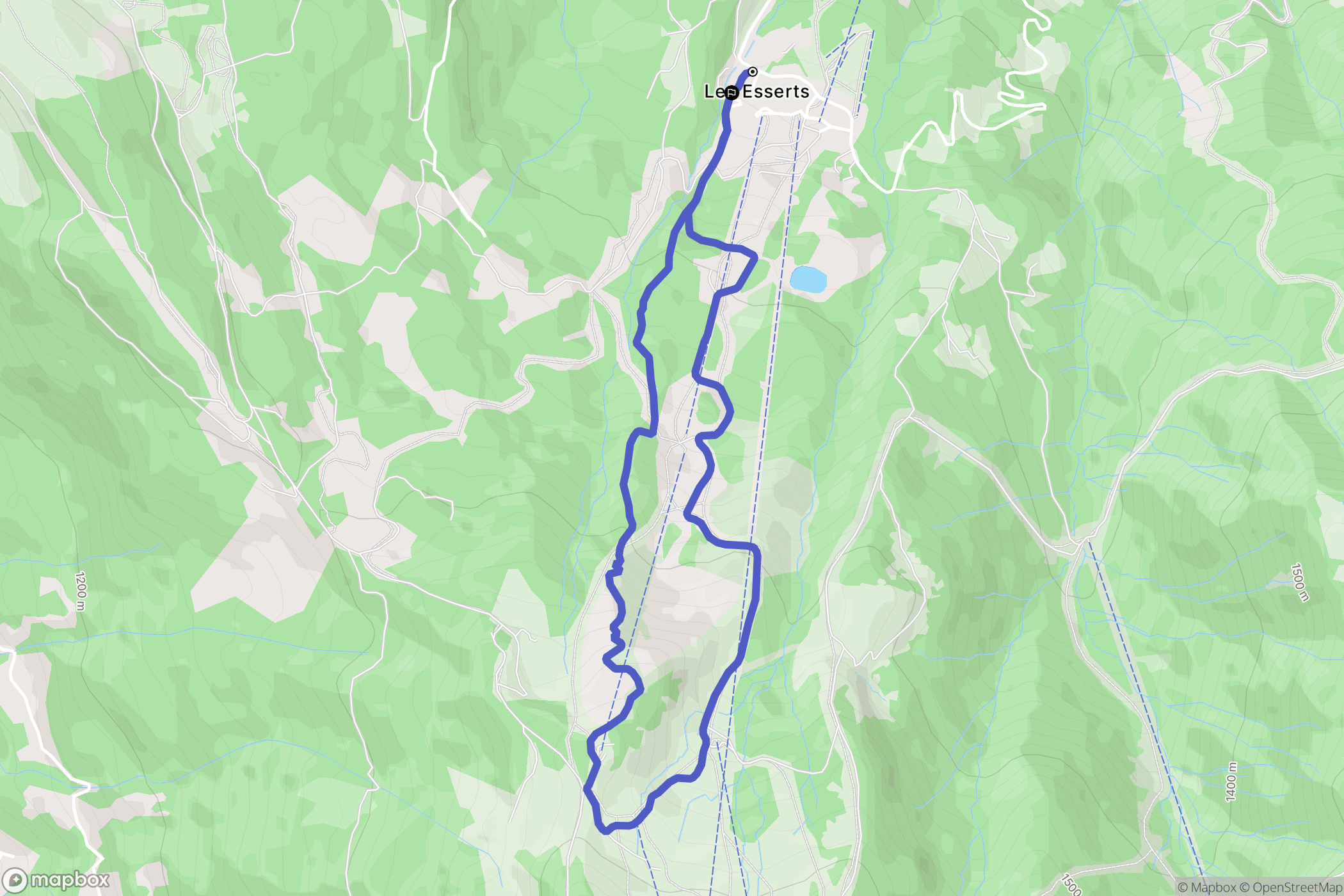 Morillon : carte du parcours de randonnée - France