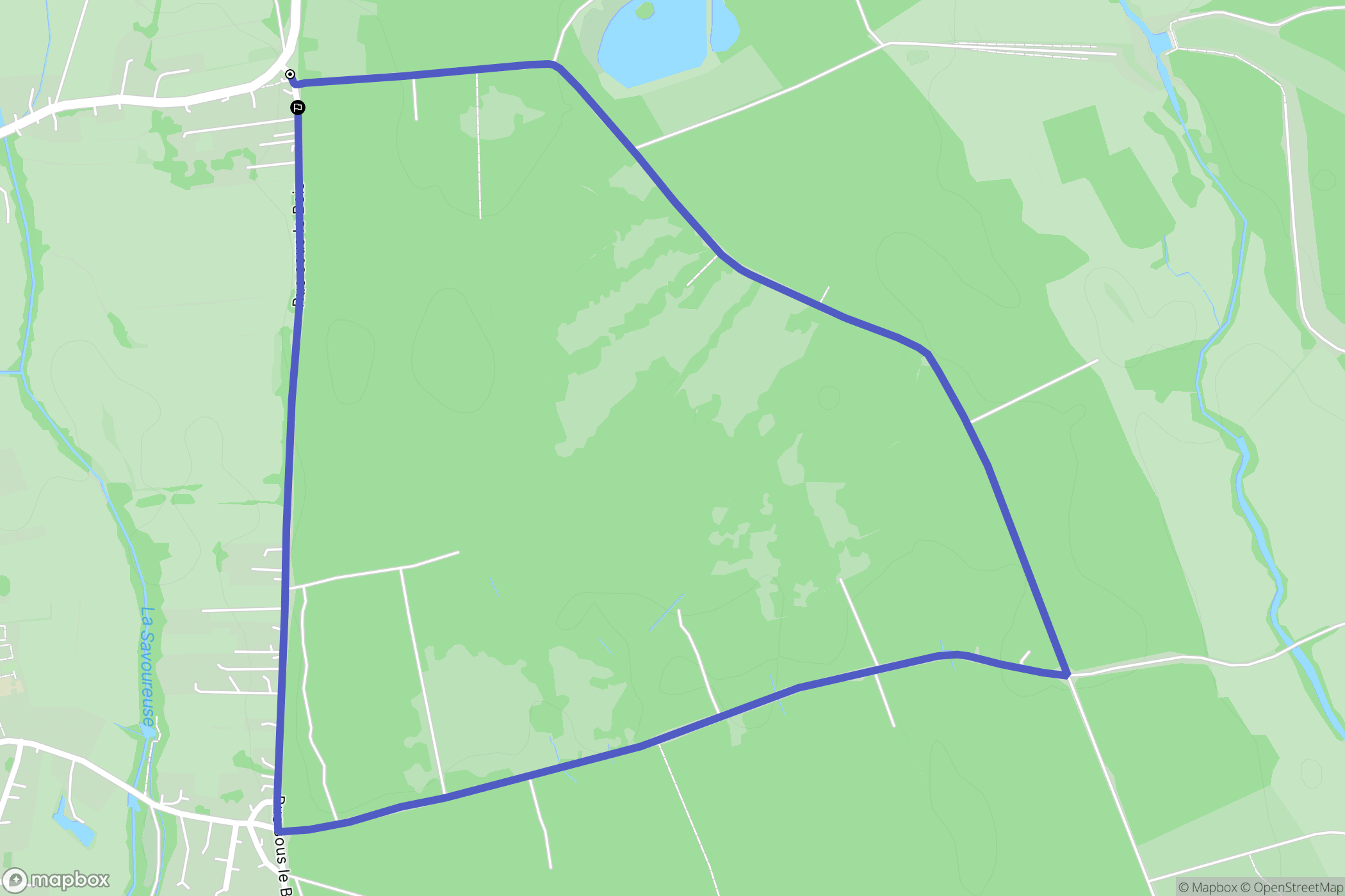Chaux : carte du parcours de randonnée - France