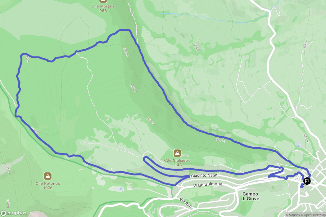 Campo di Giove : carte du parcours de randonnée - Italy