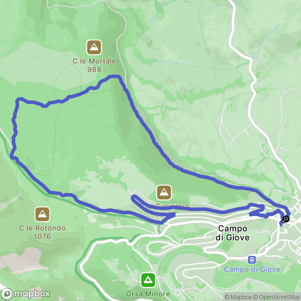 Campo di Giove : carte du parcours de randonnée - Italy