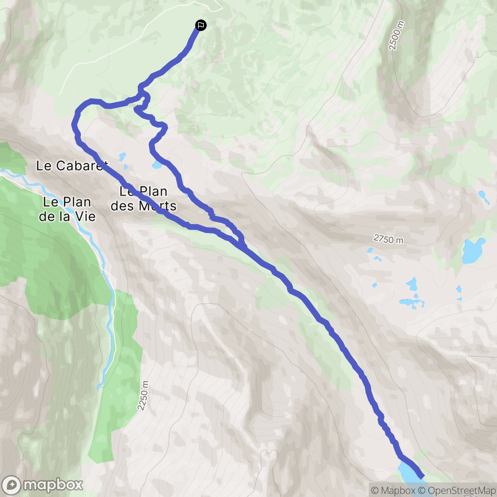 Val-Cenis : carte du parcours de randonnée - France