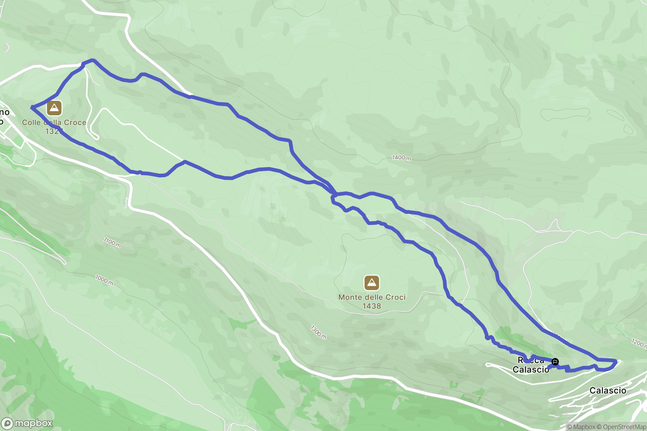  : carte du parcours de randonnée - Italy