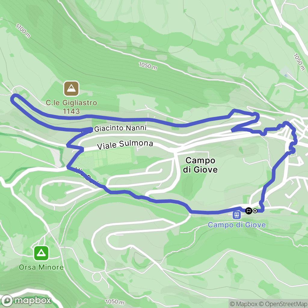 Campo di Giove : carte du parcours de randonnée - Italy
