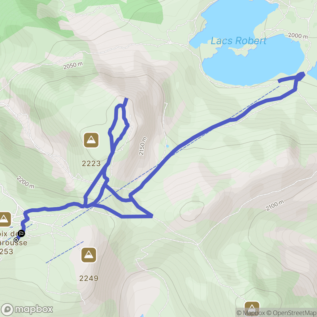 Chamrousse : carte du parcours de randonnée - France