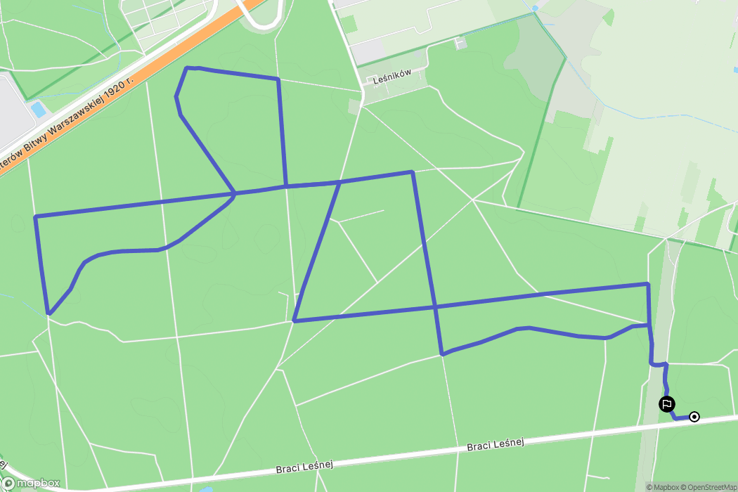 Łazy: mapa trasy - Poland