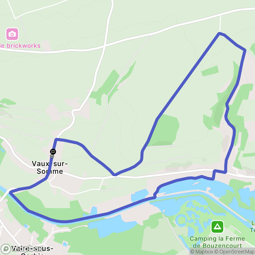 Vaux-sur-Somme : carte du parcours de randonnée - France