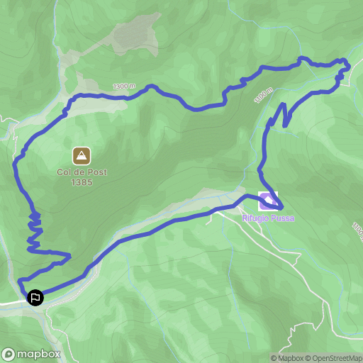 : carte du parcours de randonnée - Italy