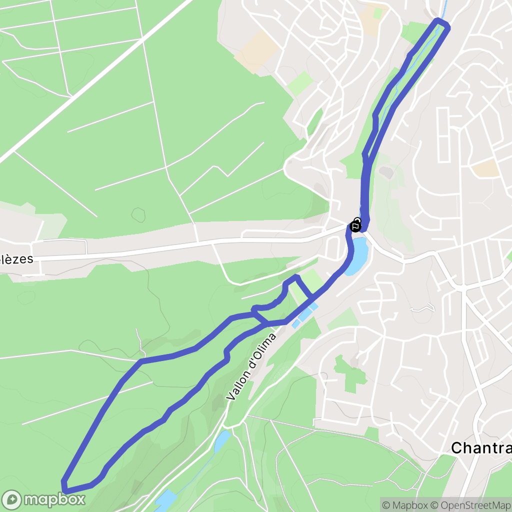 Golbey : carte du parcours de randonnée - France