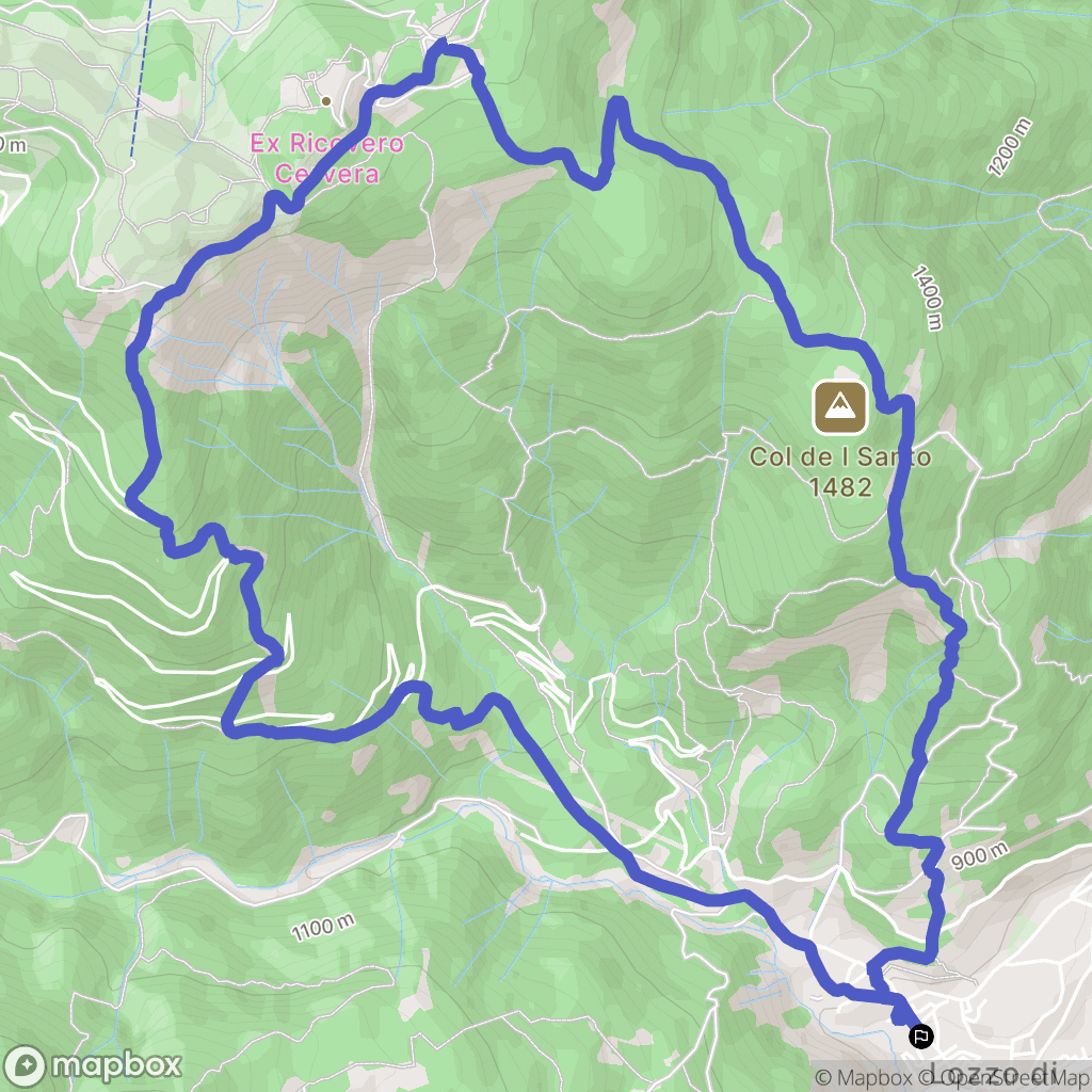 Lozzo di Cadore : carte du parcours de randonnée - Italy