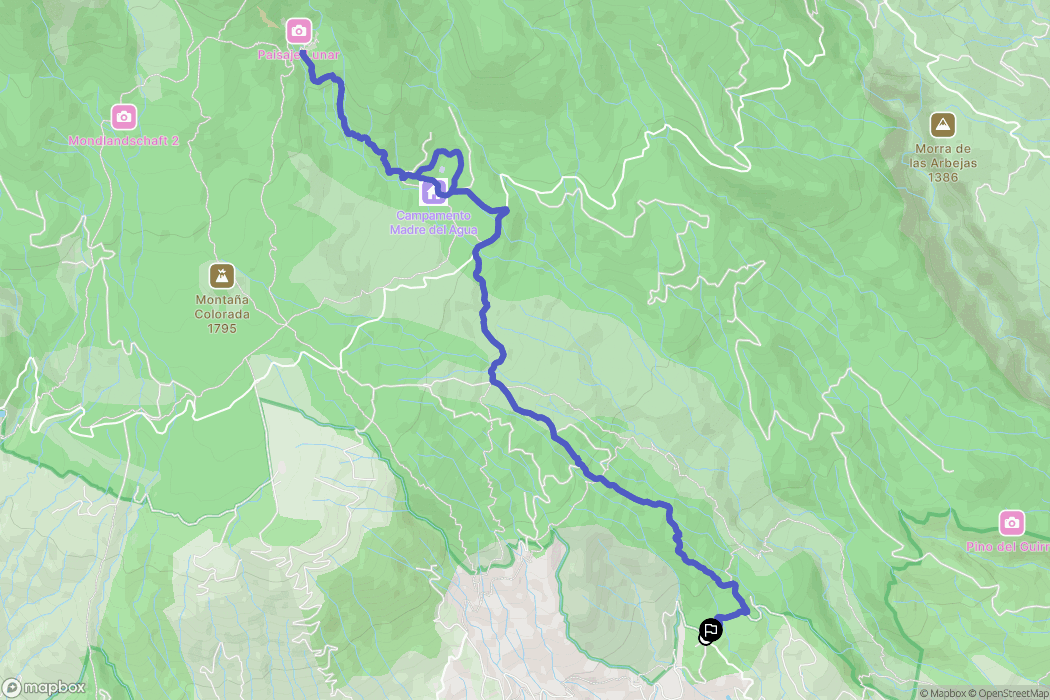 La Higuera : carte du parcours de randonnée - Spain